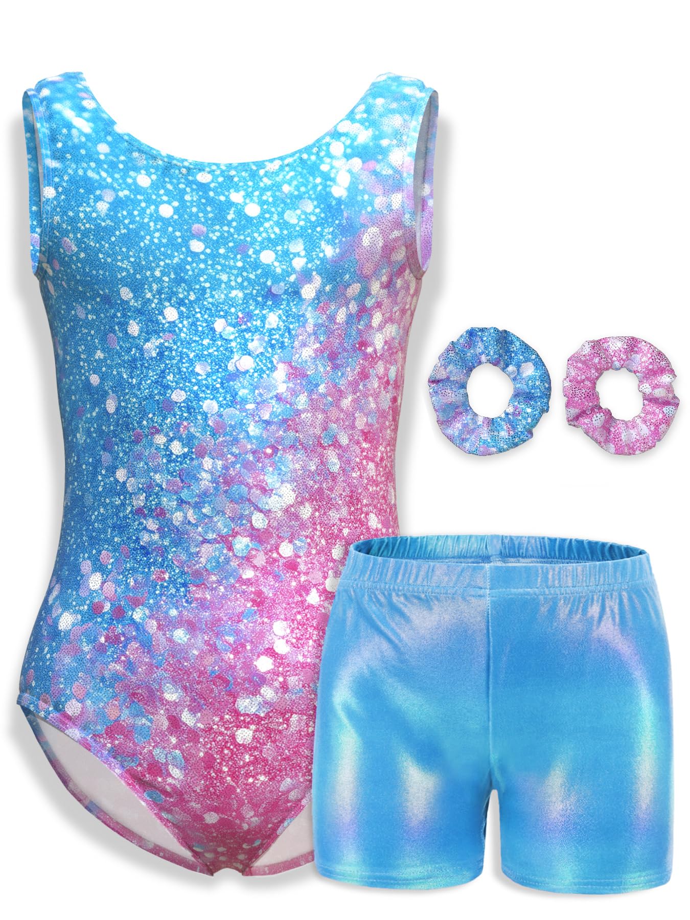 Mulnall Mädchen Gymnastik Leotard Athletik Biketard Unitard Tumbling Aktivkleidung für Kinder