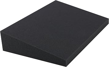 DeluxeComfort Foam Stress Relief Wedge, 15" x 10" x 1"- 3" Rise - Sciatica Nerve Medical Wedge Cushion - Tailbone Support - Therapeutic Back Pain Relief - Specialty Medical Pillow, Grey