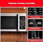 Galanz GLOMJA17S2B-10 Micro-ondes à grande échelle, mode économies d'énergie/ECO, 30-second Cuisine express, 9 Programmes de cuisson automatique, 1000W/120Volts, 1.7 Cu.Ft, acier inoxydable