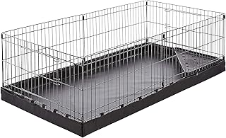 Sponsored Ad - Amazon Basics Indoor-Outdoor Small Pet Habitat Cage with Canvas Bottom