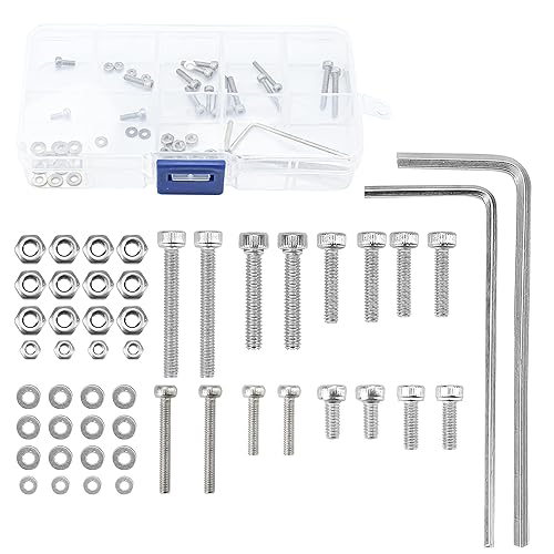 50 unids/set de montaje de cartucho de cabeza giratoria universal: Tornillos de cabeza hexagonal de acero inoxidable, pernos, tuercas, arandelas y