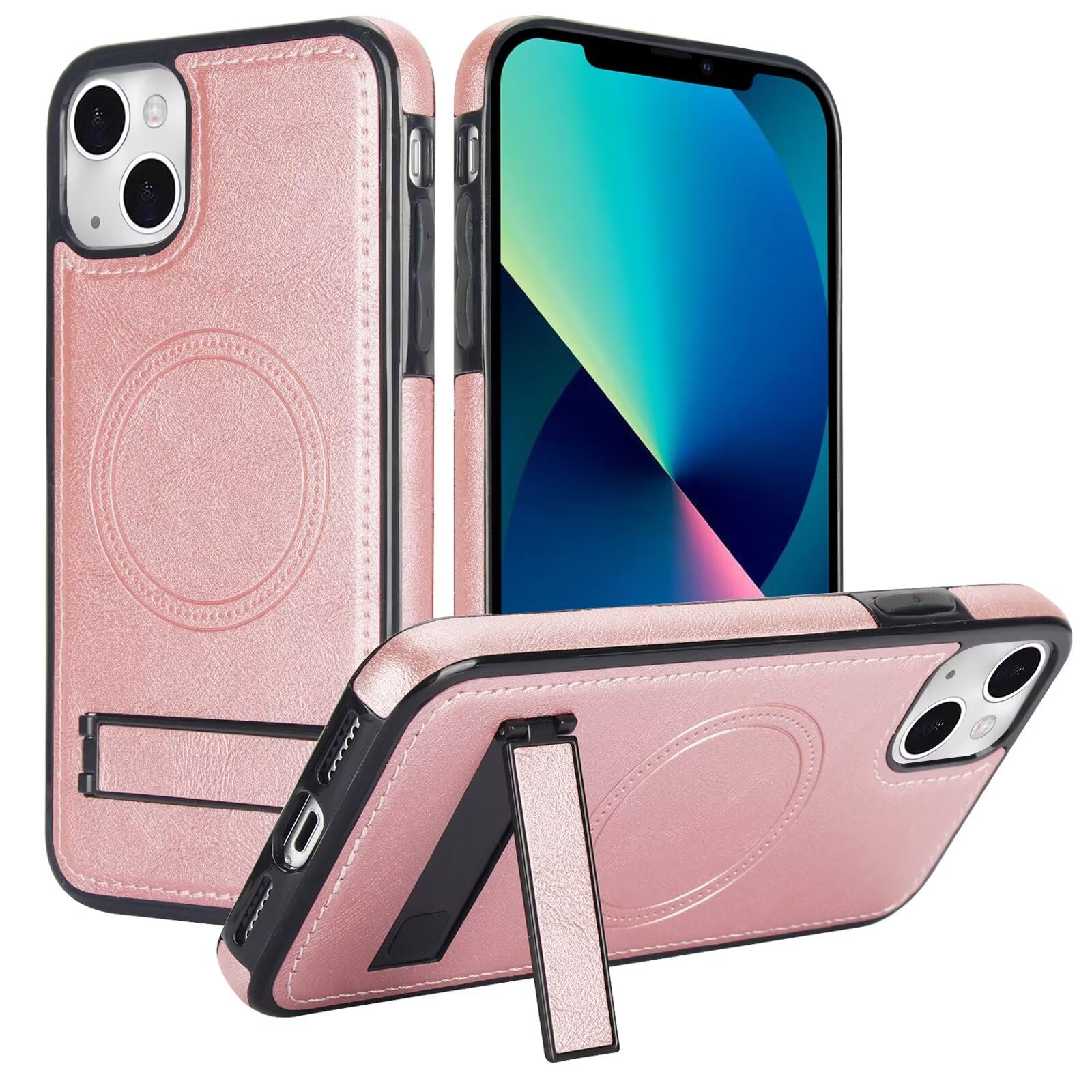 Étui en cuir PU rétro pour iPhone 13 antichoc et ultra léger - 8