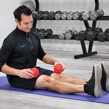 OPTP Franklin Method Easy Grip Ball Set (Pair) - Soft, Bumpy Inflatable Massage Balls for Myofascial Release, Sensory Stimulation and Franklin Method Relaxation Exercises