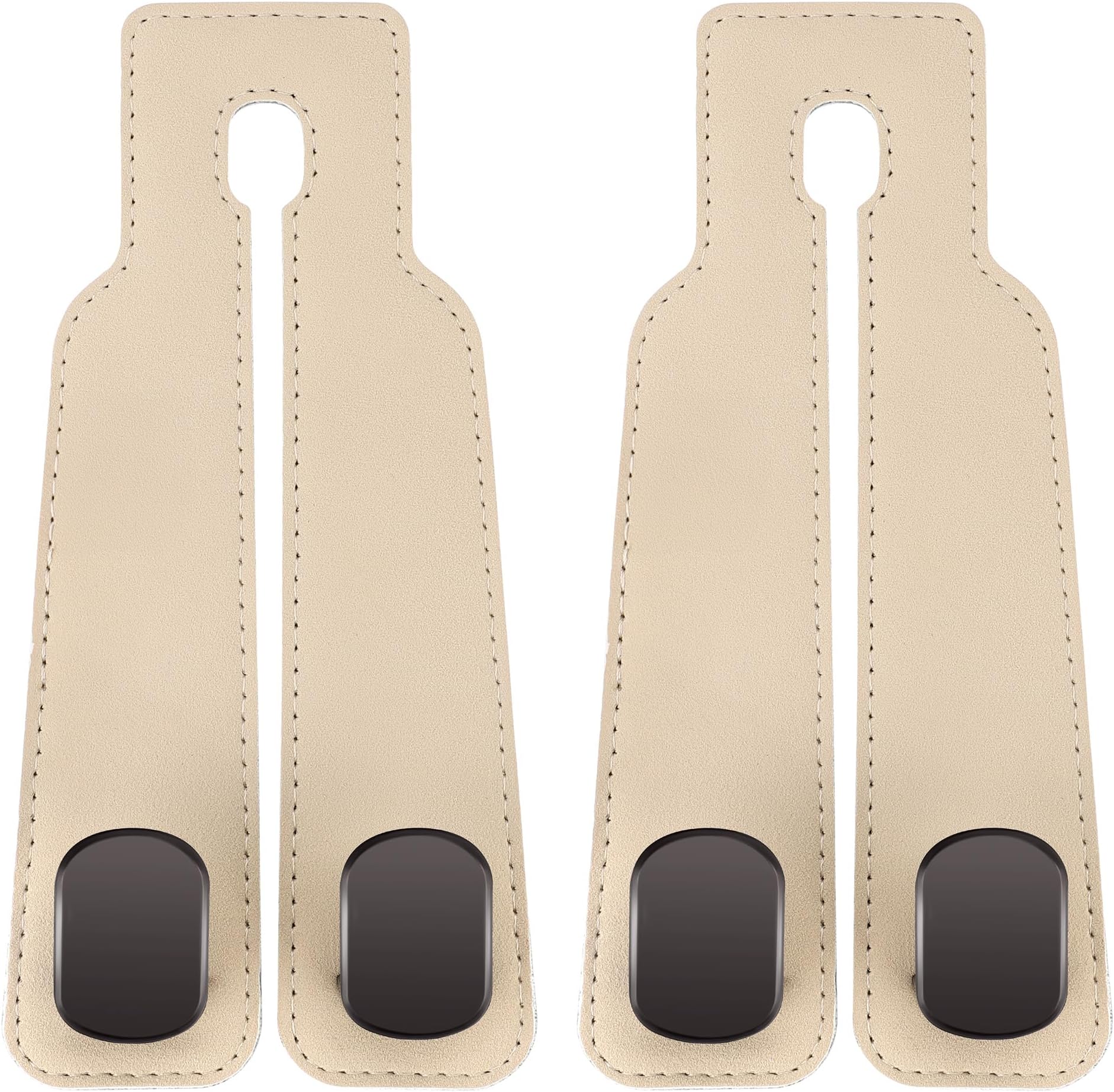 Amelity Car Seat Back Storage Hook, Car Purse Hook, Car Seat Hooks for Purses and Bags, Car Hooks for Headrest (Beige)