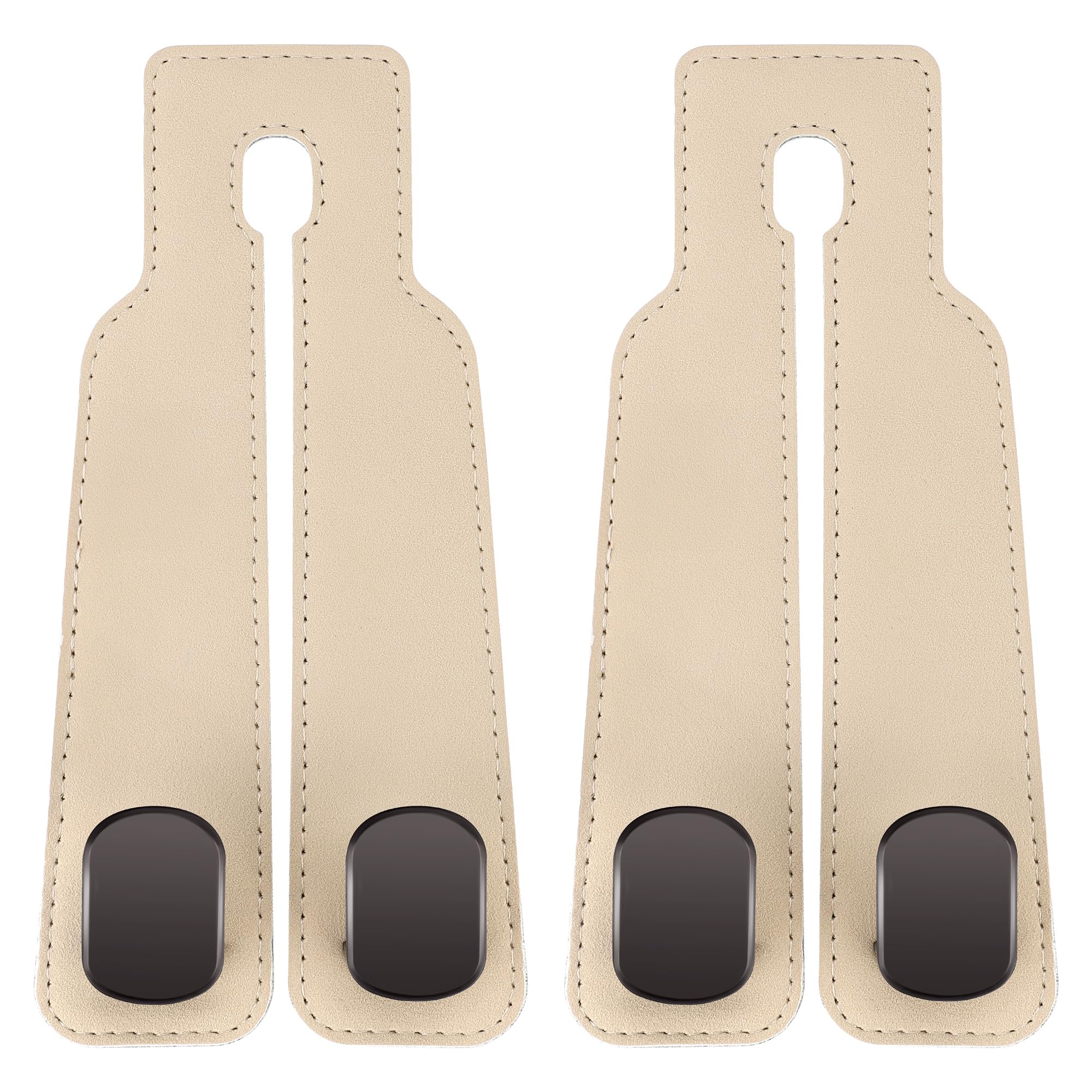 Amelity Car Seat Back Storage Hook, Car Purse Hook, Car Seat Hooks for Purses and Bags, Car Hooks for Headrest (Beige)