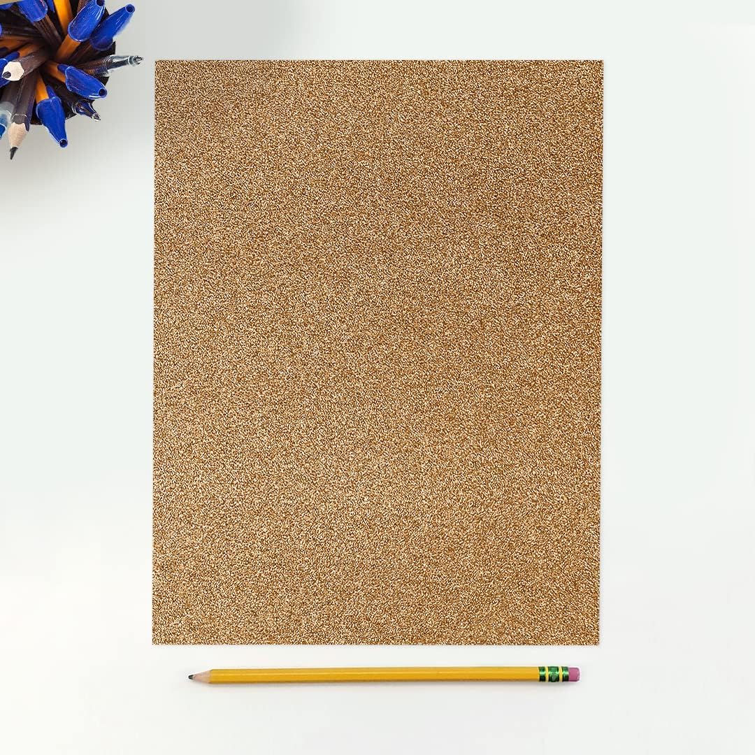 LUXPaper 8.5" x 11" Cardstock | Letter Size | Rose Gold Sparkle | 106lb. Cover | 50 Qty