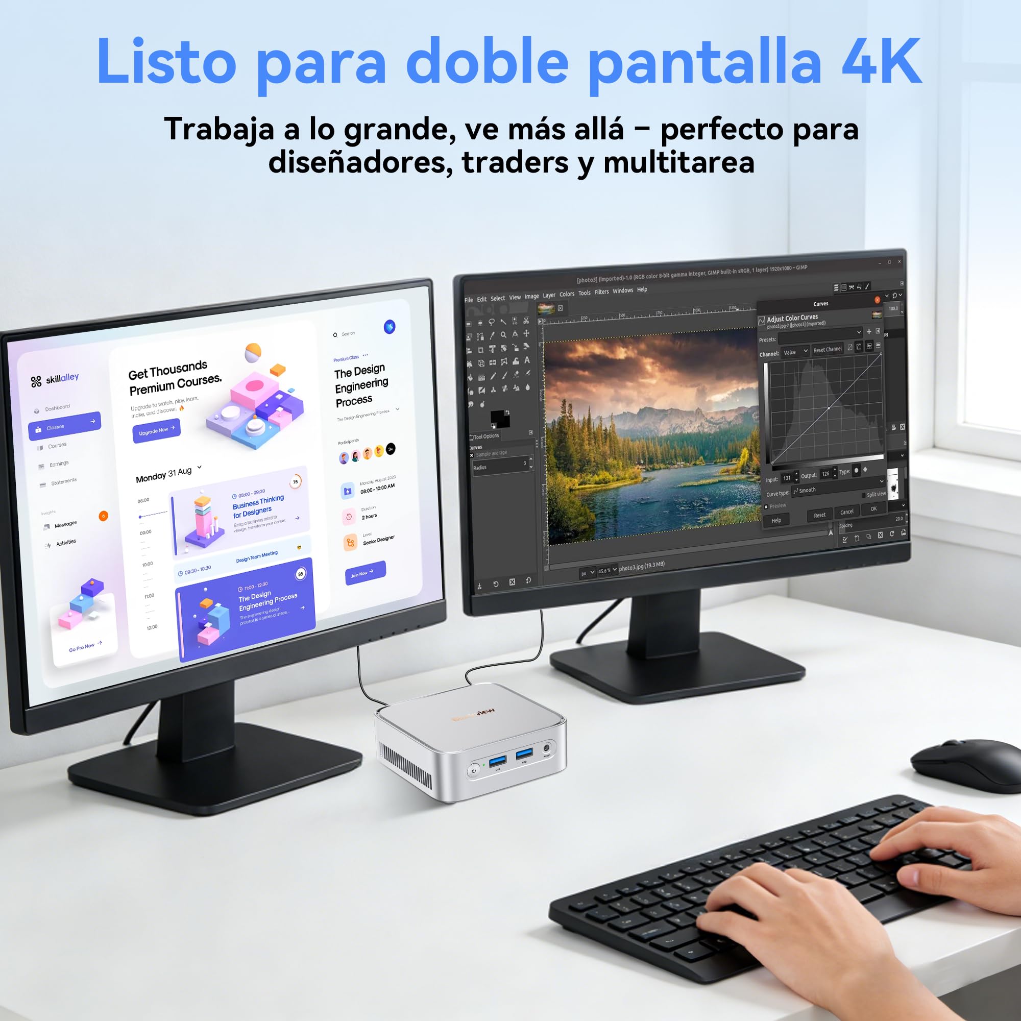 【Set Completo】Blackview MP50 Mini PC AMD Ryzen 5 (16GB RAM 512GB SSD) con Teclado y Ratón, Gráficos Radeon Vega 8, Win 11 Pro, HDMI/DP 4K, WiFi 5/BT 4.2,Mini Ordenador de Sobremesa para Oficina y Casa — view 9