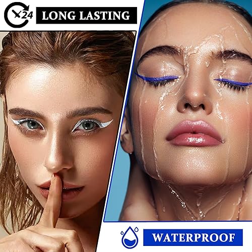 Miniatura 3 de Juego de 3 lápices delineadores de ojos verdes, delineador de ojos colorido con purpurina metálica, lápiz de sombra de ojos brillante, kit de