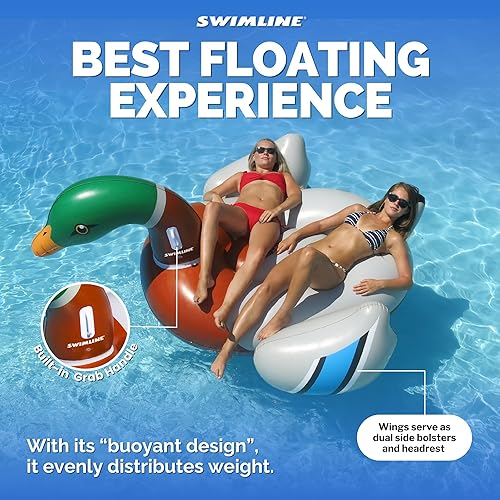 Miniatura 3 de Swimline 90703 - Pato señuelo gigante para montar (88"/78"/42")