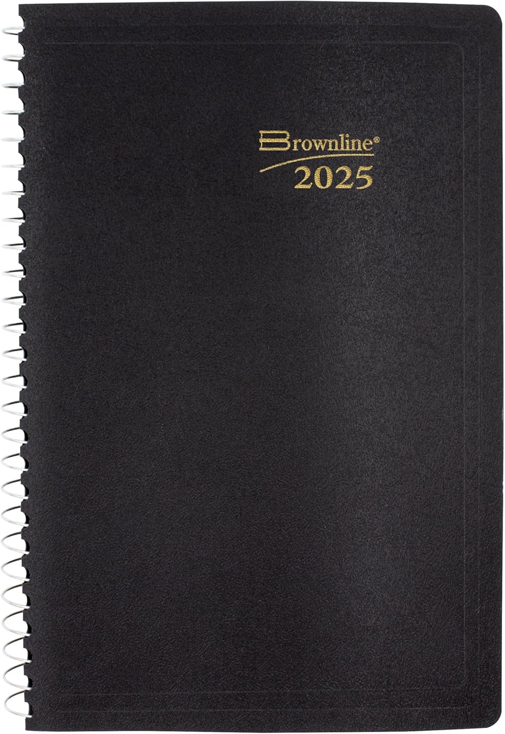 Blueline® 2025 Essential Daily Planner, Appointment Book, 12 Months, January to December, Spiral Binding, 8" x 5", Black, Bilingual (C2504.81BT-25)