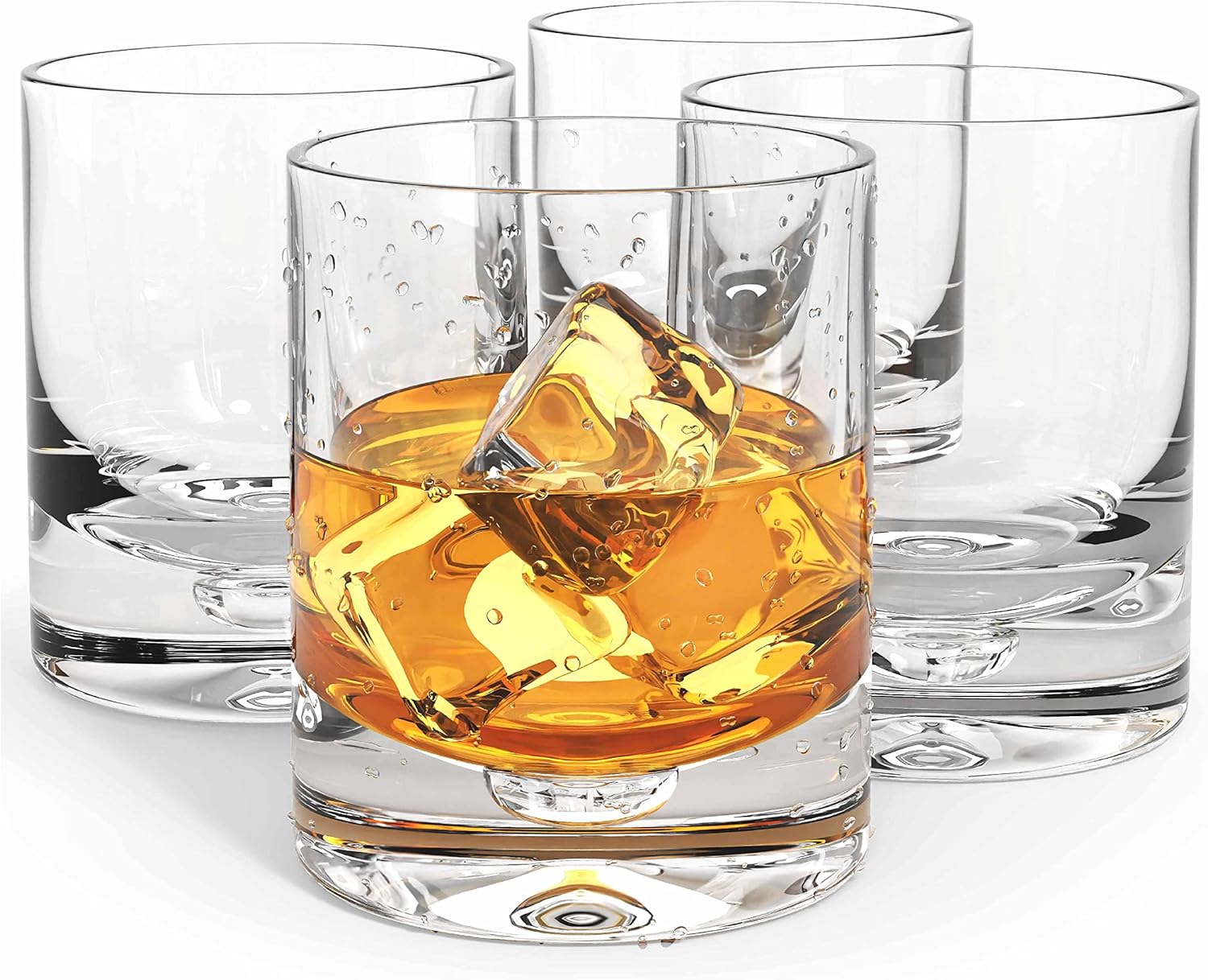 Badash Galaxy Crystal Old Fashioned Glasses - Set of 4 Mouth-Blown Lead-Free Crystal 8 oz. Rocks Glasses for Whiskey, Bourbon & Scotch