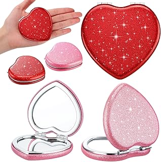 10 piezas de espejo compacto en forma de cora...