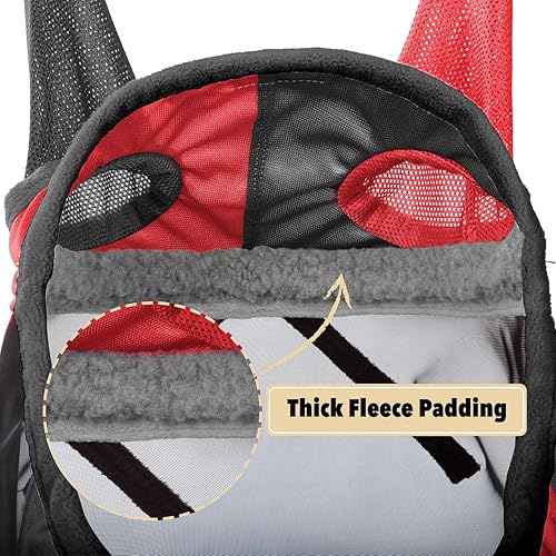 Vista 138 de Harrison Howard CareMaster Pro - Máscara luminosa para mosca de caballo, gran espacio para los ojos, nariz larga con orejas, protección UV para Azul