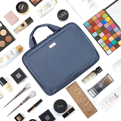 Miniatura 7 de NISHEL - Neceser de aseo colgante para viaje, organizador de maquillaje, estuche de maquillaje para accesorios de viaje, baño, ducha, Aegean-Blue