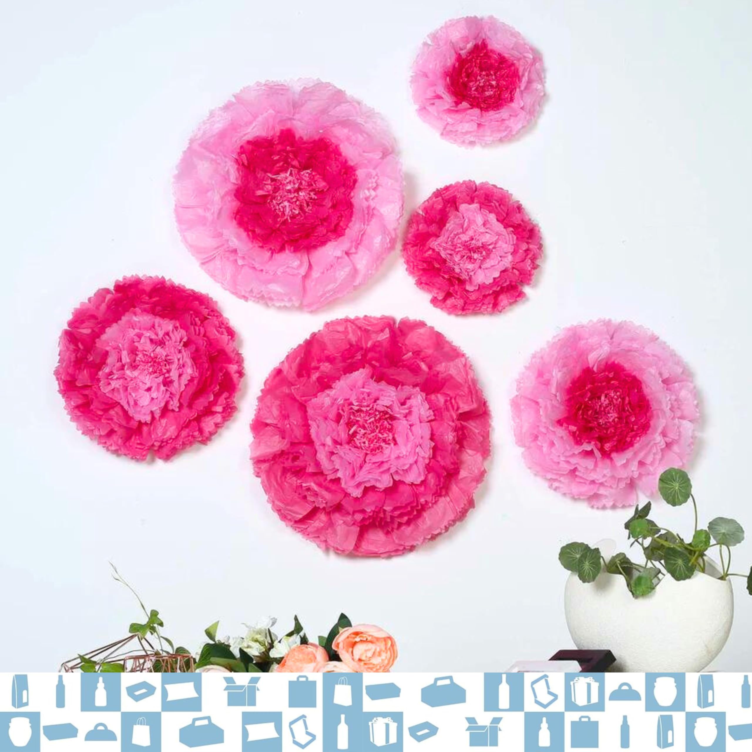 500 Fogli di Carta Velina Rosa Fucsia 50x75 cm - Carta da Imballaggio per Fioristi, Confezioni Regalo, Carta Triturata, Carta da Imballaggio per Pacchi, Decorazioni, Carta Velina per Pompon