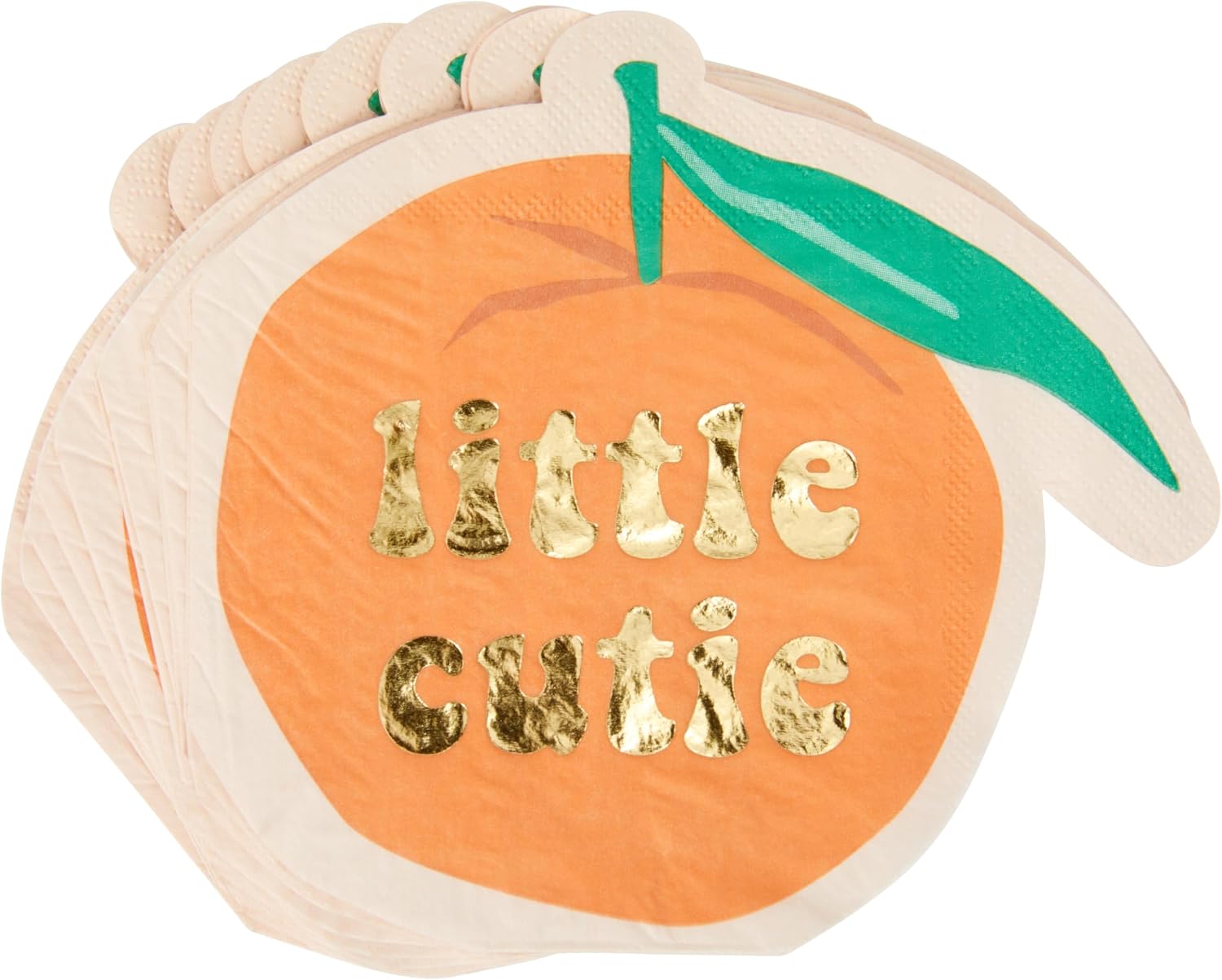 C.R. Gibson TW7-25640 Little Cutie Die Cut Disposable Paper Lunch Napkins, 6" x 6", Multicolor, 20 Pieces