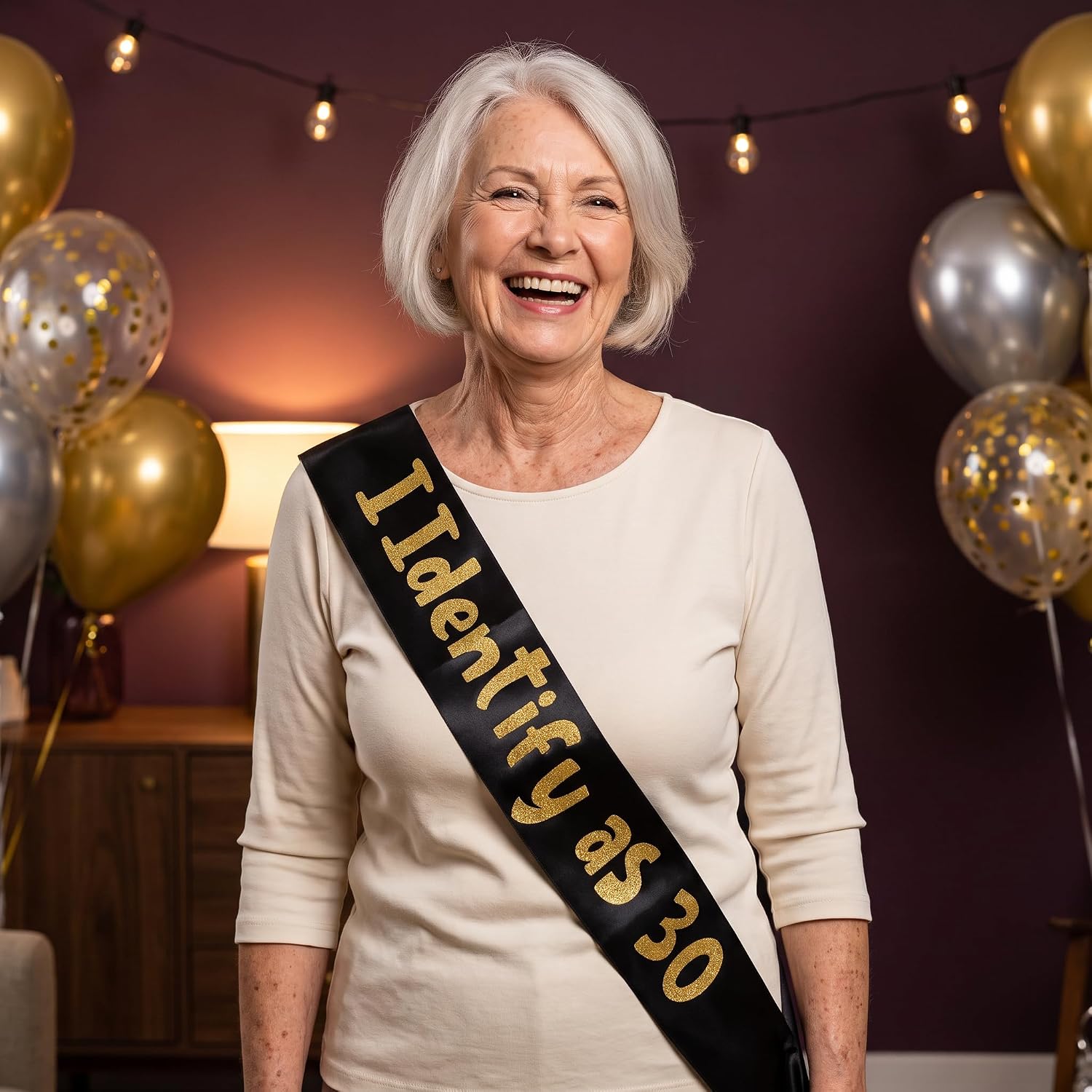 Sterling James Co. Funny Birthday Party Sash - Birthday and Retirement Party Sash for Him or Her - Party Decorations, Supplies and Gifts