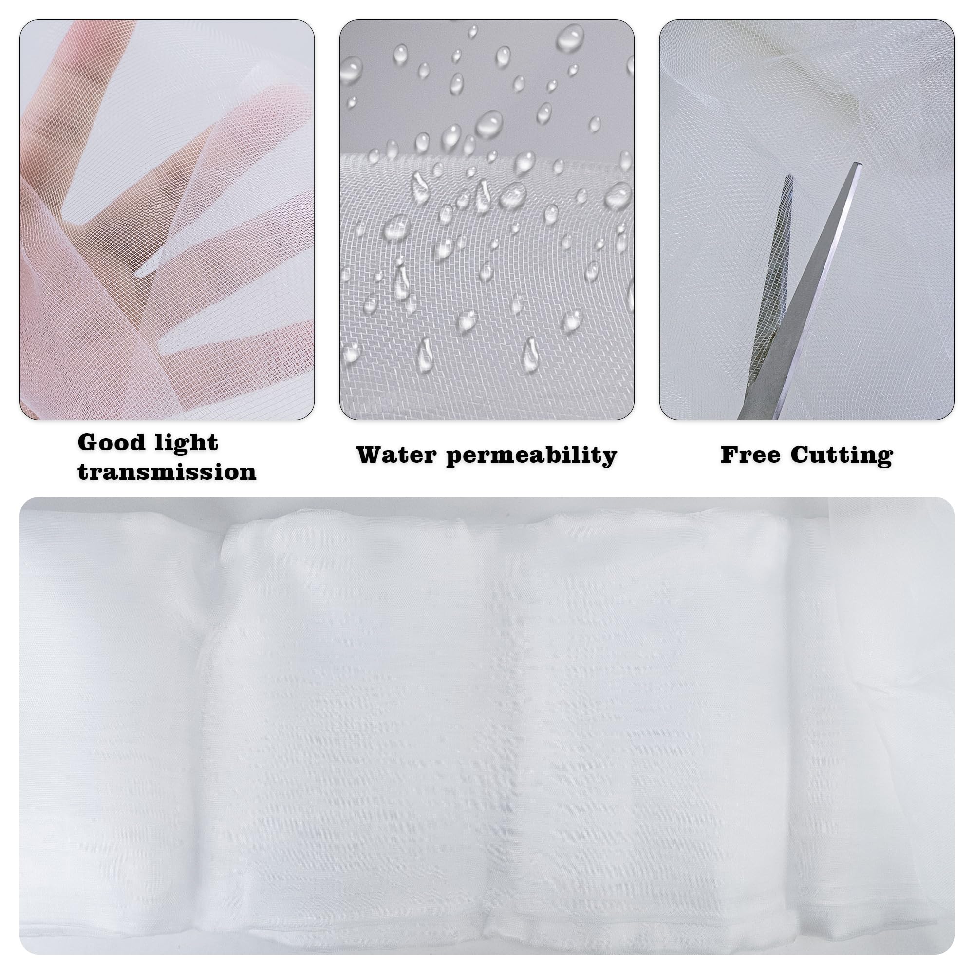 Insect Garden Mesh Netting,2m x 10m Fine Mesh Netting Anti Bird Butterfly Net for Vegetables Plants Fruits Flowers Protection (2x10M) - Image 3