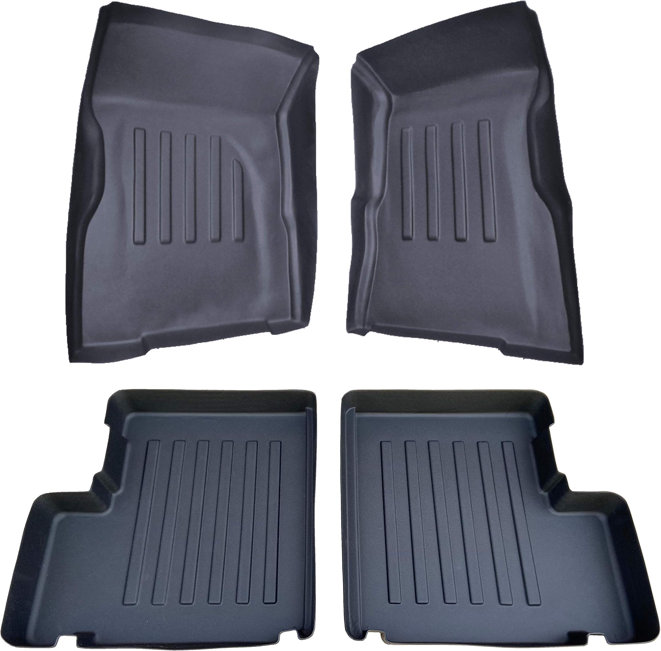 Treadliner Front and Rear Floor Mats/Liners Compatible with 1992 H1 Hummer 1992 1993 1994 1995 1996 1997 1998 1999 200 2001 2002 2003 2004