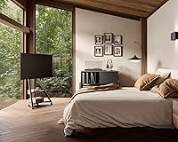 Vista 9 de FITUEYES Soporte esquinero de TV de diseño para televisores de 32, 43, 50, 55 y 65 pulgadas, soporte de TV de piso para espacios pequeños, carrito