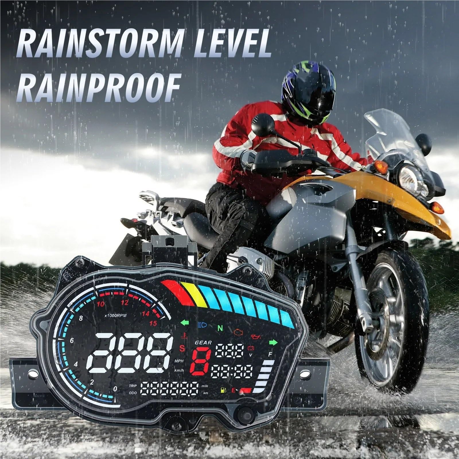 Obrotomierze motocyklowe Deska rozdzielcza motocykla prędkościomierz cyfrowy licznik kilometrów temperatura wody paliwo pasuje do YAMAHA Y15 Y15V1 Y15Z Y15ZR Prędkościomierz