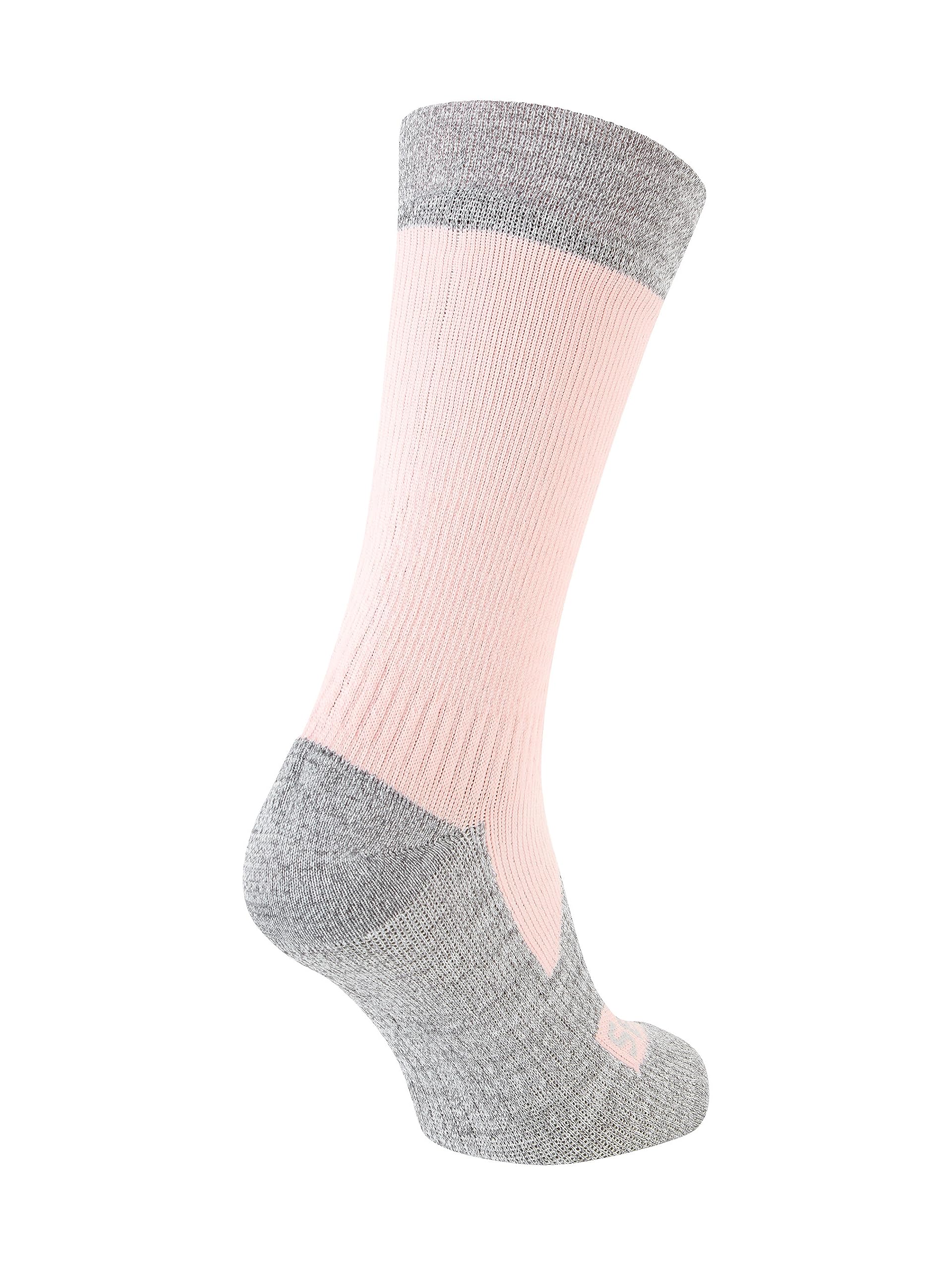 Sealskinz Raynham Skarpety O Średniej Długości, Wodoodporne, Na Każdą Pogodę, Różowy/Szary Melanż, M