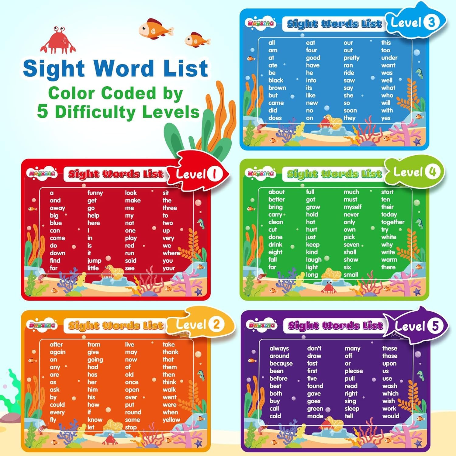 456 Pcs Toddler Sight Word Games - Image 4
