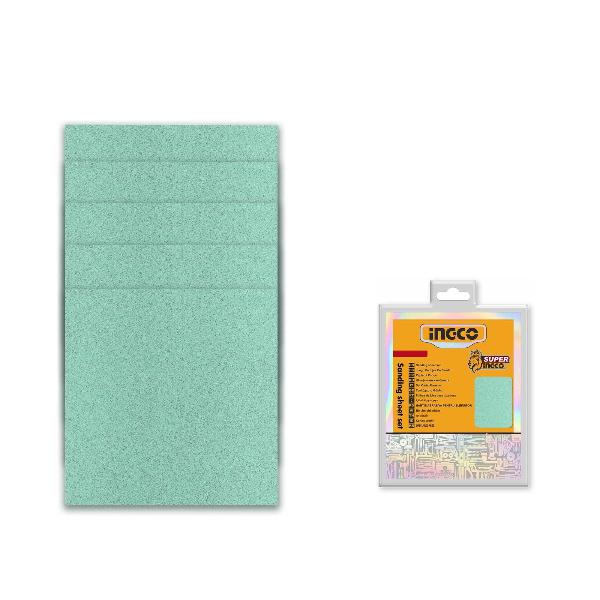 INGCO 50Pcs Sanding Sheet Set Size:145X114mm AKFS145115-image-23