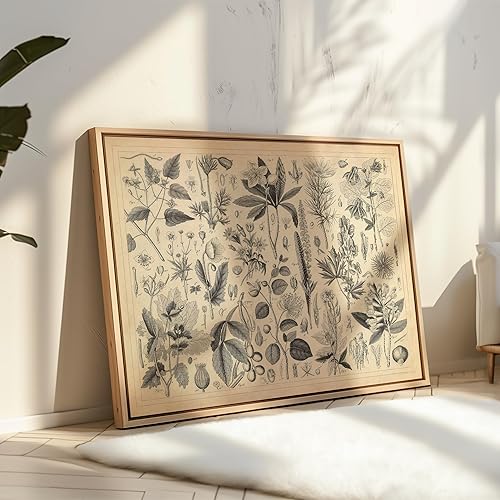 Miniatura 4 de Poster Master Póster vintage de plantas cultivadas, impresión botánica retro, arte de flores, arte de plantas, regalo para hombres y mujeres, gran
