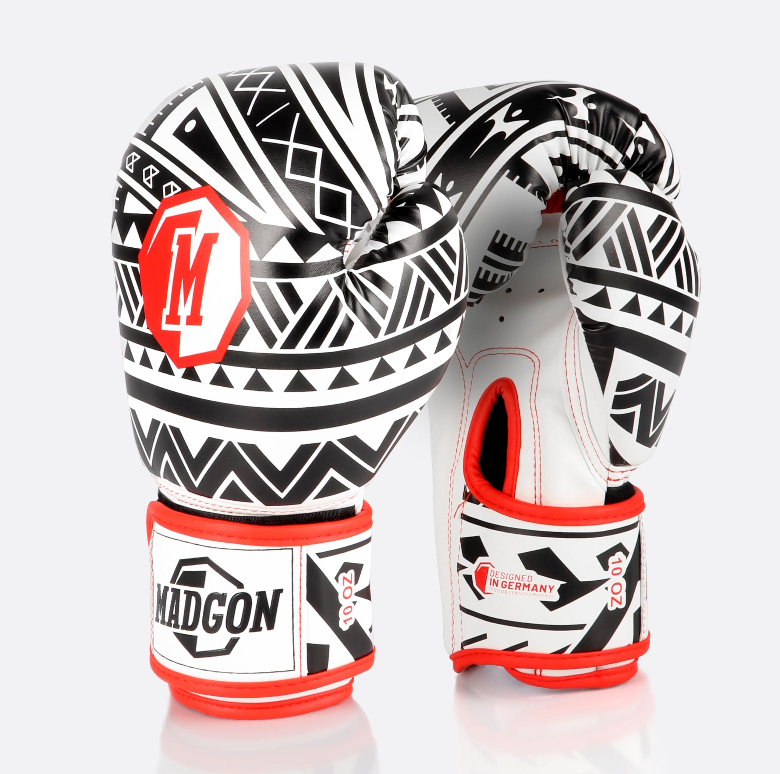 MADGON Rękawice bokserskie klasy premium, rękawice do kickboxingu do sportów walki, MMA, sparingów, Muay Thai, boks dla mężczyzn i kobiet - 30 ml