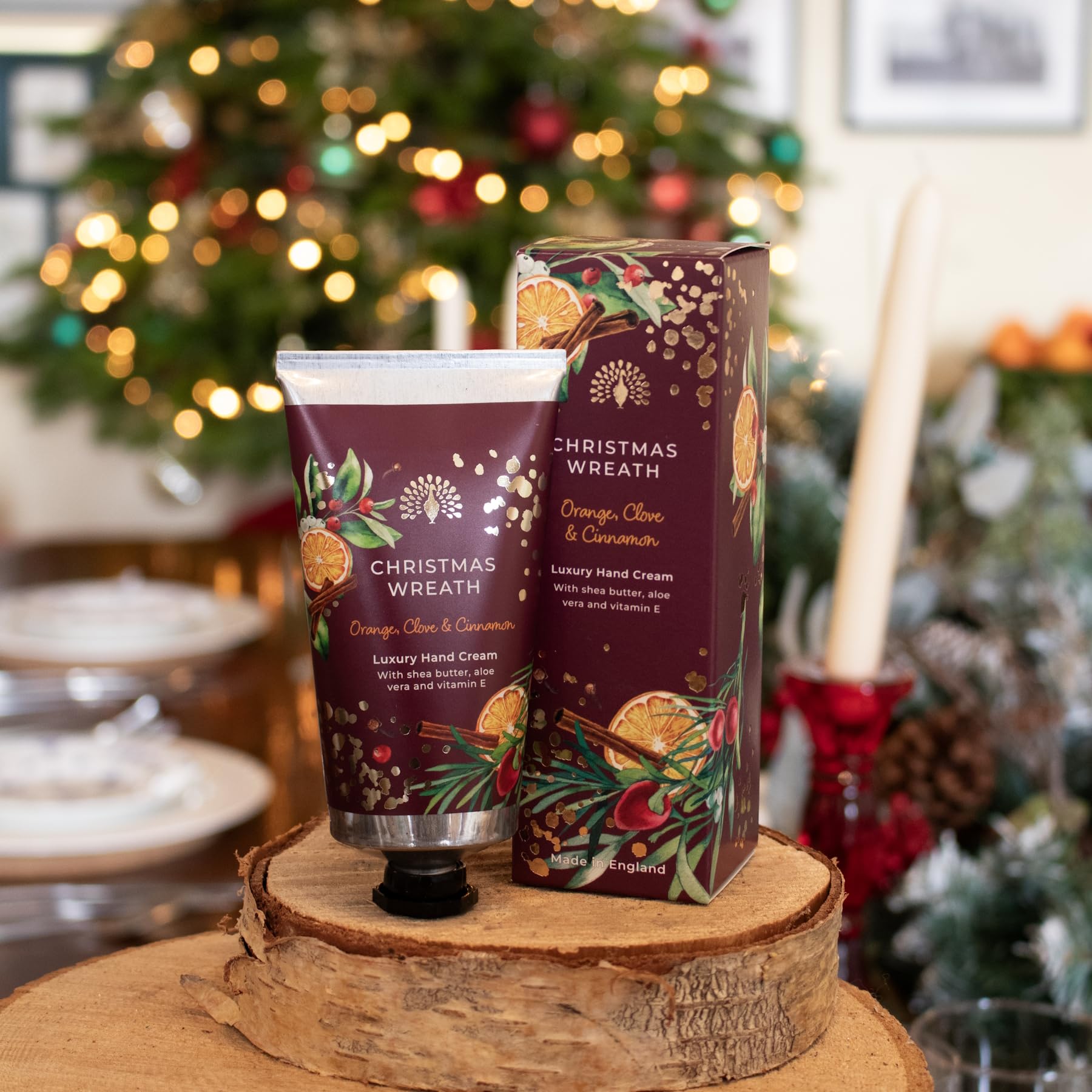 The English Soap Company Christmas Wreath Collection Hand Cream 75ml, 75 g (Pack of 1) - Image 2