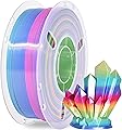 RAMBERY Silk Rainbow 3D Printer Filament 1.75mm Multi-Color PLA Filament Fast Color Change Candy Color 3D Printing Filament, 1kg Spool