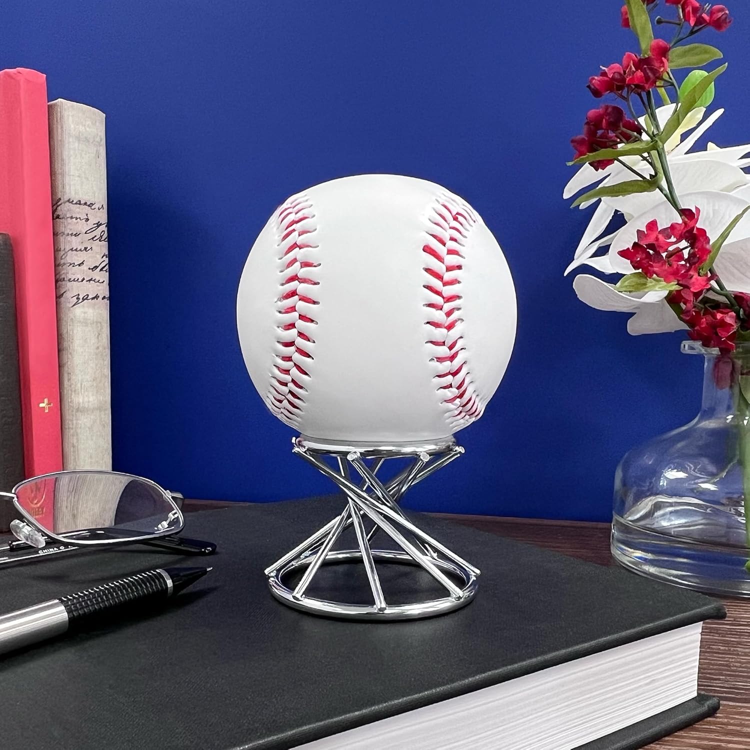Bard's Silver Egg Stand/Holder, Swirl Leg, Reversible 1.4375" and 2" Display Diameter, Pack of 6