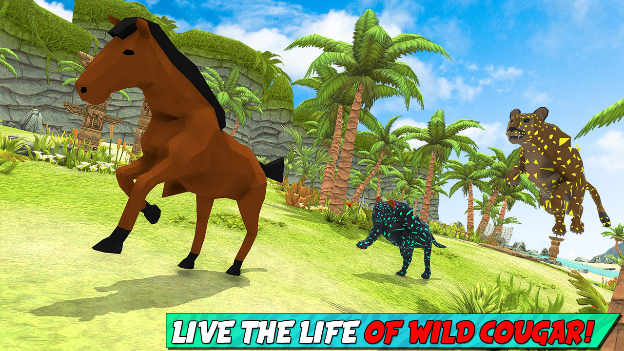 Wild Cougar Survival Sim 3D New Animal Sim Games for Kids Wild Cougar Sim 3D (Kids Games