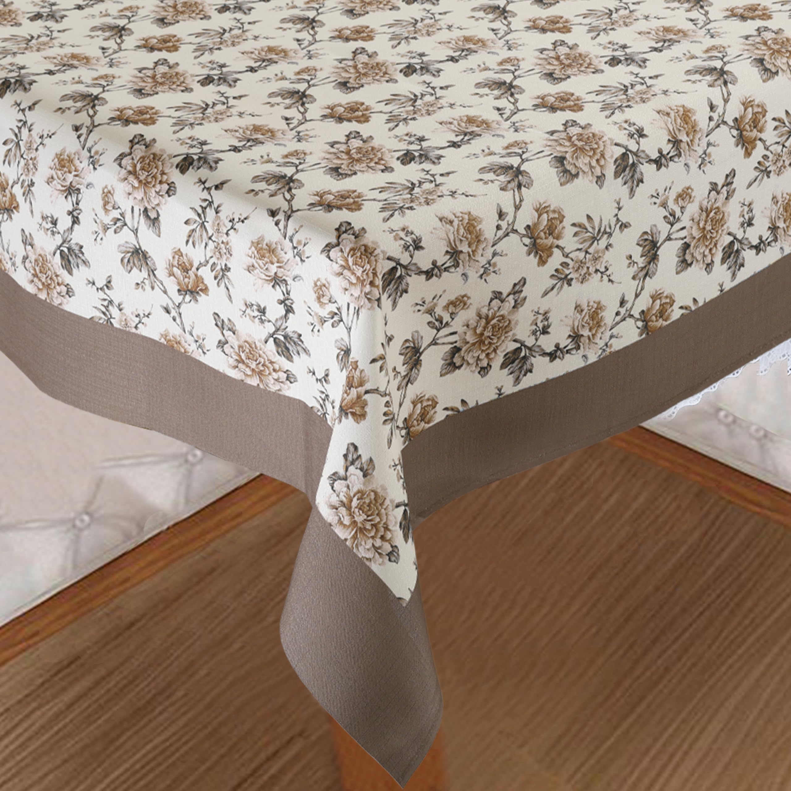 Homerz Premium American Style Table Cloth, FloralDesign with Solid Border (American_a, 60x90 inch- 6-8 Seater) (B0DFX8S998) Amazon Price History, Amazon Price Tracker