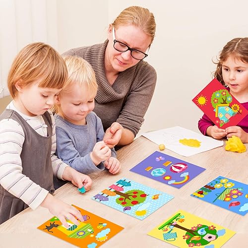 Miniatura 5 de Outus Kit de 15 piezas para hacer tarjetas para niños con 3 hojas de calcomanías, 15 sobres en blanco y 15 calcomanías de sellado, kit de