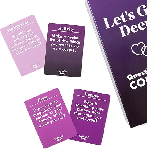 Miniatura 5 de Let's Get Deep de Relatable, juego de cartas de preguntas para parejas, ideal para citas, regalos de pareja, de boda y de relaciones a larga