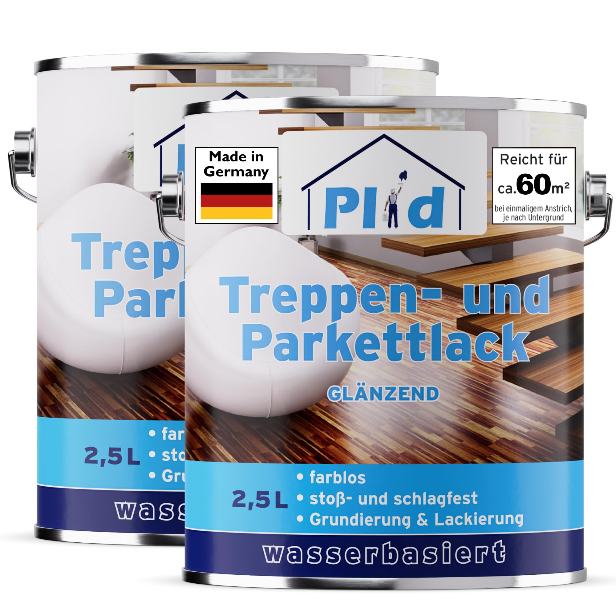 Barniz para parquet de alta calidad, incoloro, brillante, 5 l