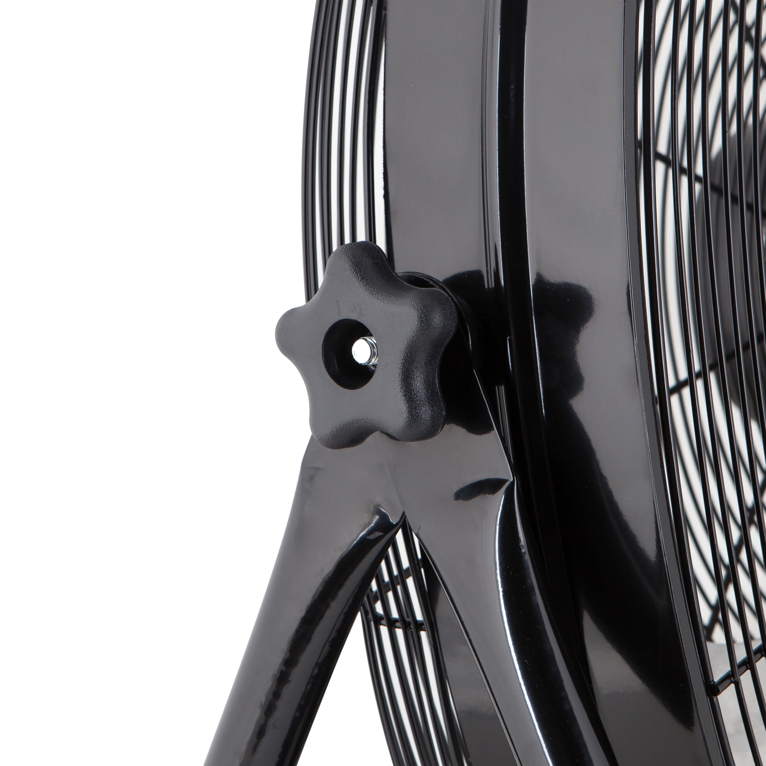 Orbegozo Pwt 3075 Ventilateur industriel Power Fan, tête inclinable, pales métalliques de 75 cm, 3 vitesses de ventilation, roues de transport, 200 W, métal