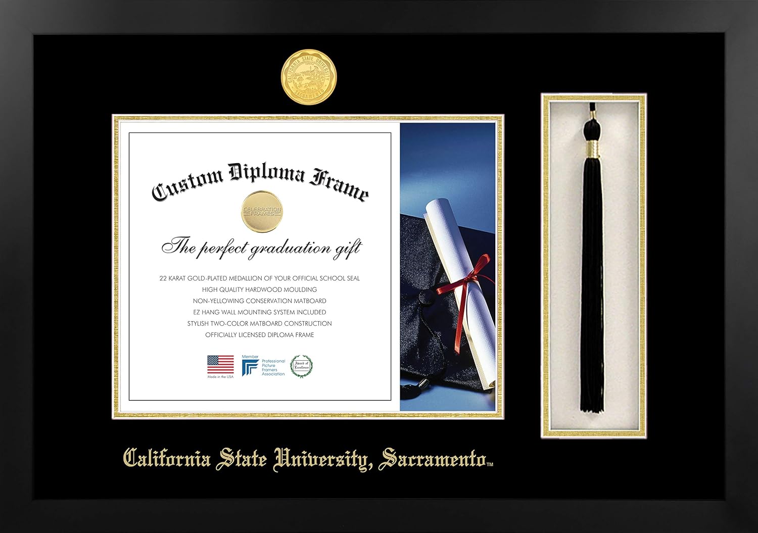 Infinity Diploma Frame, Black