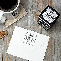 Vista 6 de Sello de goma cuadrado personalizado para raza de perro (Alaskan Malamute)