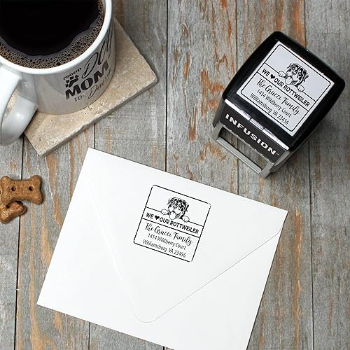 Vista 6 de Infusion Sello de goma cuadrado personalizado para raza de perro (Labrador Retriever)