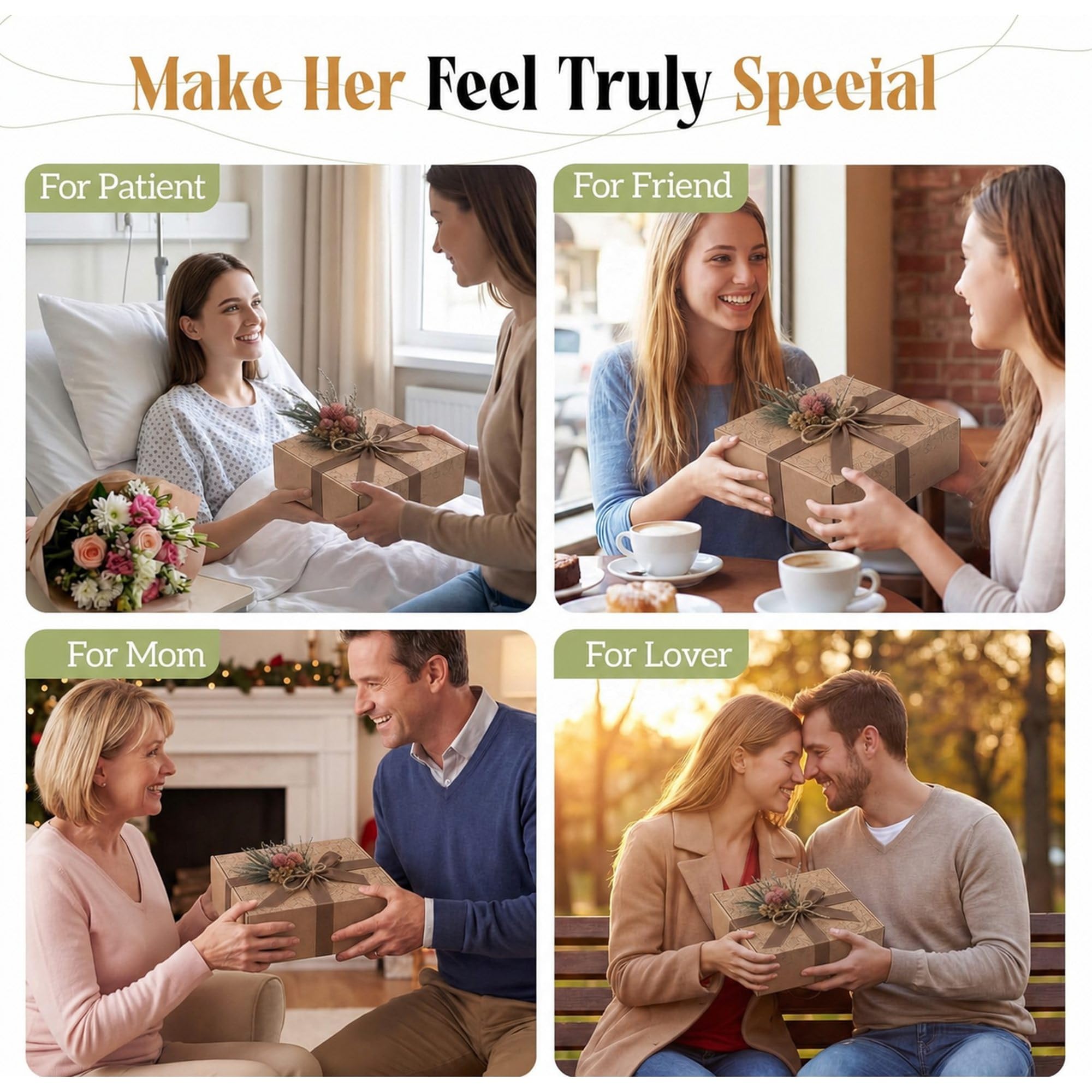 OHATOS Regali per la cura di sé per le donne, pacchetto di cura per le donne, cesto regalo di compleanno per migliore amica, sorella mamma, set regalo accogliente, regalo rilassante per ragazze