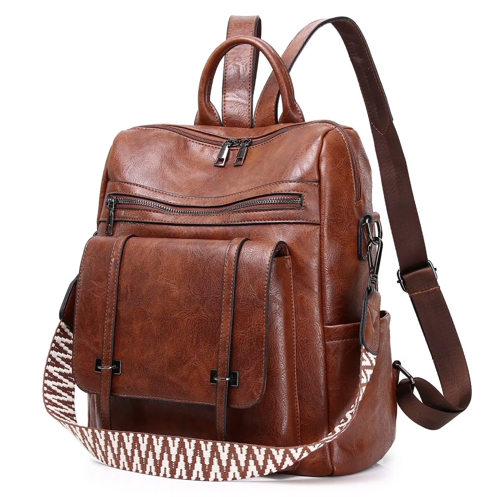 WYFJNXFashion Backpack Purse for Women PU Leather Ladies Travel Backpack Convertible Handbag Shoulder Bags with Strap