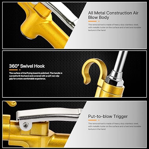 Miniatura 4 de Pistola de soplado de aire industrial de alto volumen con boquilla de flujo de aire de protección de goma pistola de soplador de aire profesional de