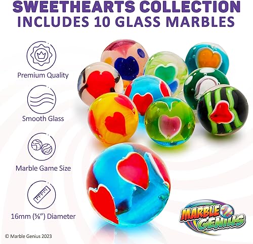 Miniatura 20 de Marble Genius Canicas para coleccionistas, acuáticas, 0.630 in, 10 canicas de vidrio hechas a mano, regalos para amantes del mármol, regalos
