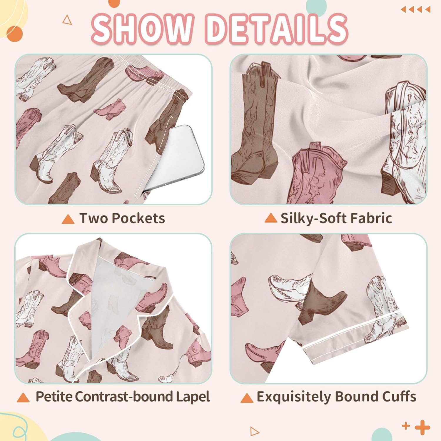 Silk Pajama Sets Short Sleeve Pajamas Soft Sleepwear 2 Piece Pjs Set