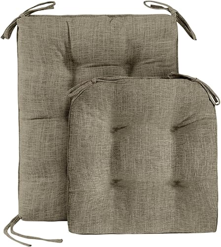 Miniatura 2 de Basic Beyond Juego de 2 cojines para mecedoras de porche para sillas mecedoras de madera para exteriores con acolchado grueso, cojín de respaldo con