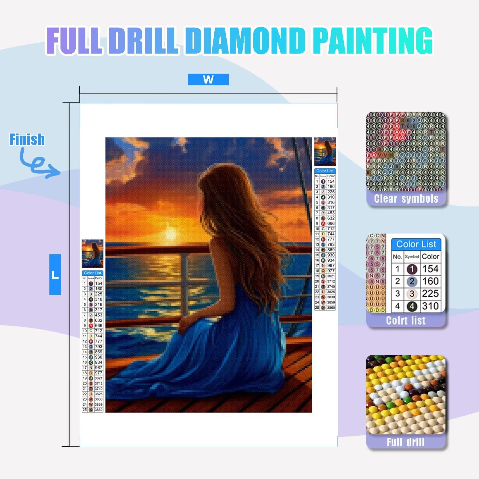Amazon.com: Diamond Art Woman Diamond Painting Kits for Adults