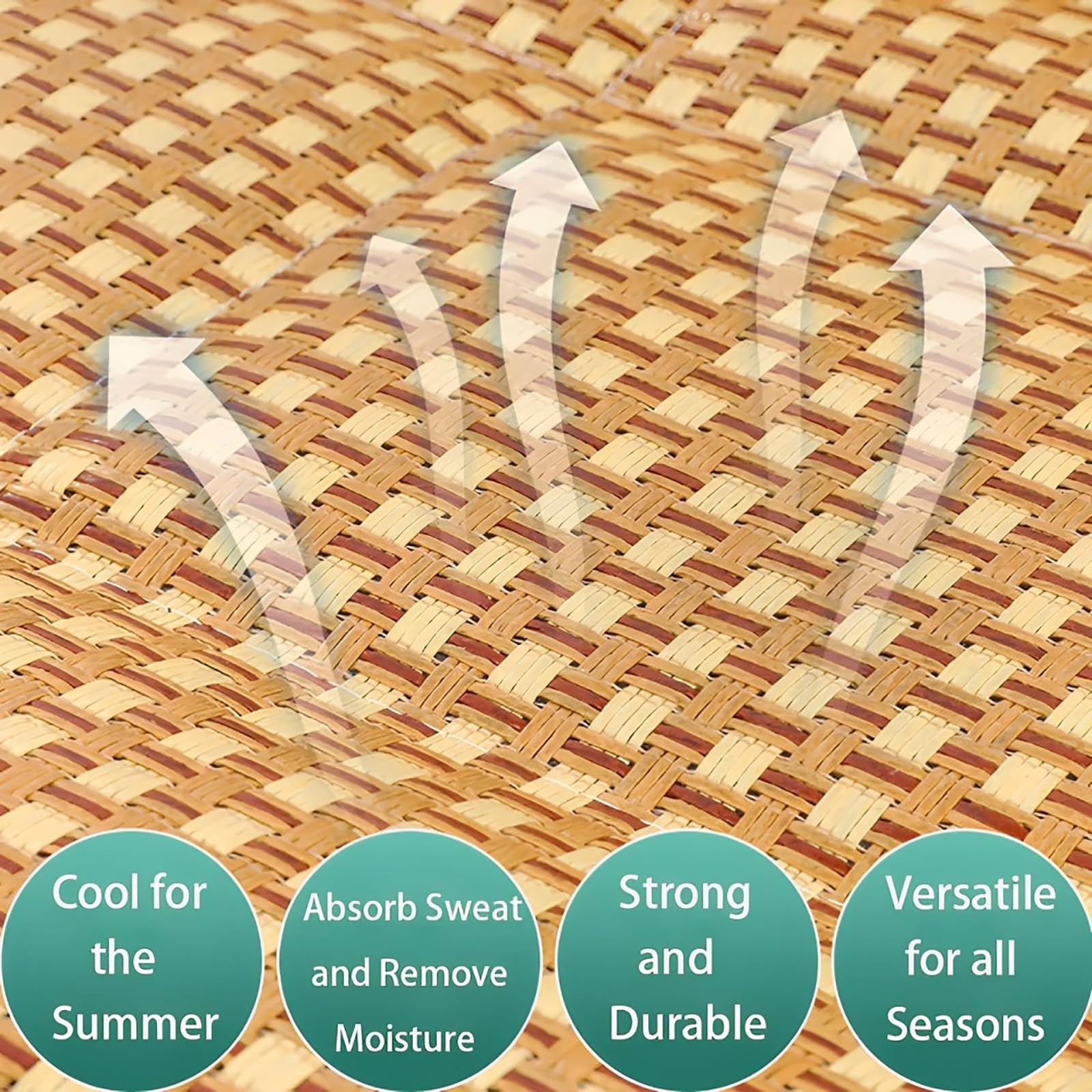 سرير تبريد للحيوانات الاليفة من اكس سبرينج، سرير صيفي مريح للقطط مقاس 50×40 سم مع سياج وسادة، بساط تبريد للكلاب مع بساط من الراتان الثلجي، بساط نوم للحيوانات الاليفة داخلي جيد التهوية لسرير الكلاب